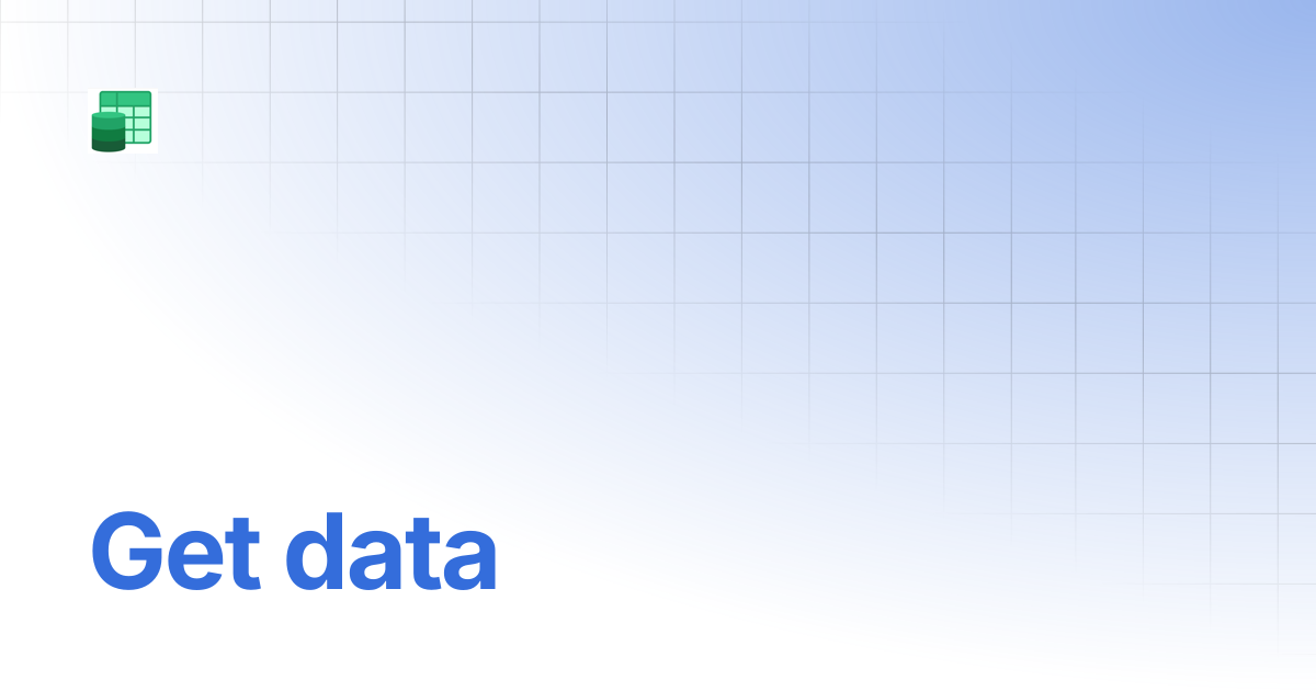 Get data | EDITable
